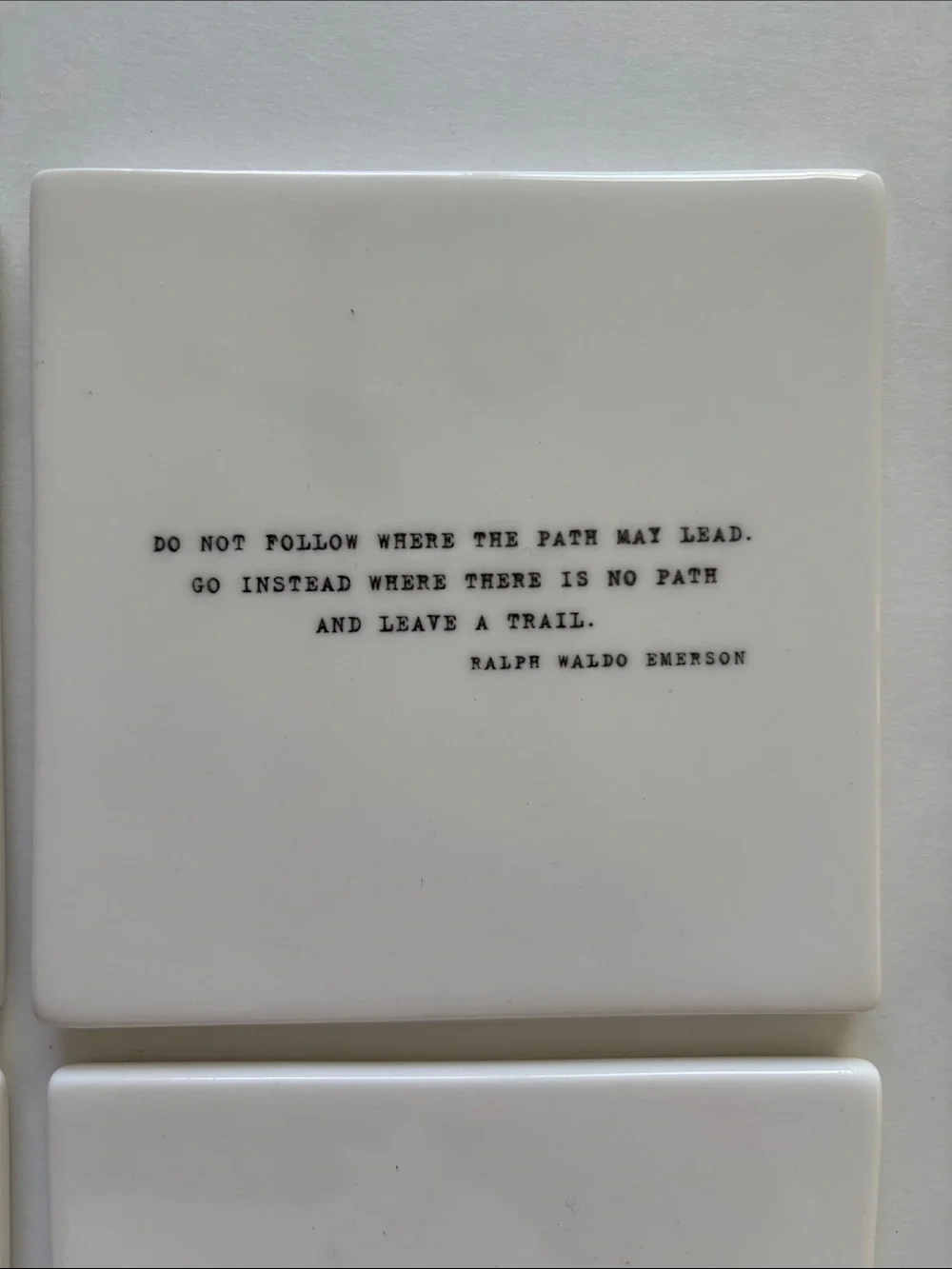 Restoration Hardware Literary Quotes Ralph Waldo Emerson Coasters Set Of 4